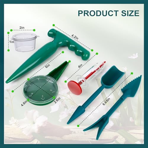Seed Spreader 12PCS Sowing Seeds Dispenser Set Mini Seed Dispenser for Small Seeds Handheld Seed Planter Tool Seed Dibber Multifunctional Seed Spacer Gardening Tools