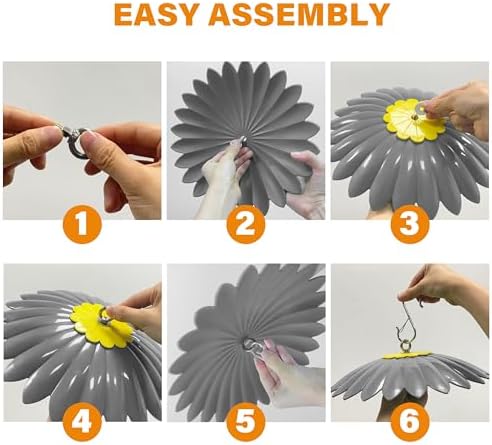 10.5 inch Hummingbird Feeder Shade Dome Cover,Rain Guard,Weather Guard for Bird Feeder, Umbrella Cover for Bird House for Outdoor,Squirrel Baffle,Flower Design(Orange)