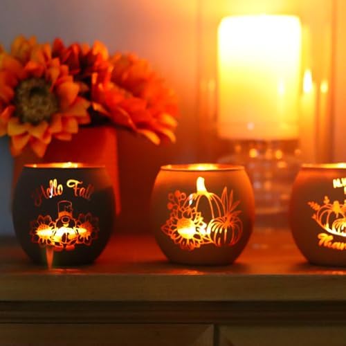 SHMILMH Candle Holders for Fall Table Decor Centerpiece Decorations 12 PCS