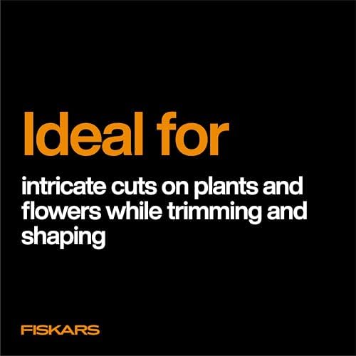 Fiskars 7" Loop Micro-Tip Pruning Shears, Garden Snips for Intricate Cuts