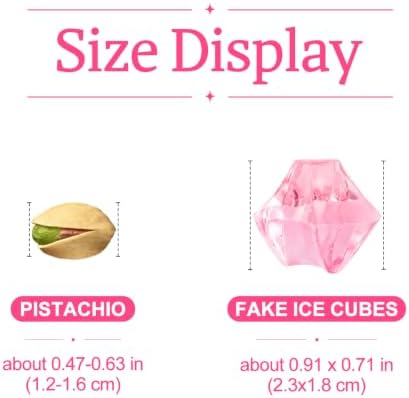 160 Pieces Pink Acrylic Fake Ice Rocks, Vase Fillers for Table Centerpieces