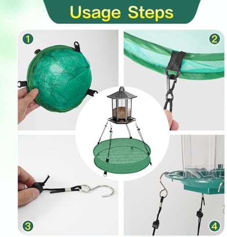 20 Inch Large Bird Seed Catcher Tray for Hanging Bird Feeder Platform
