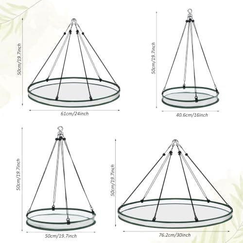 FoldTier 1 Piece Bird Seed Catcher Tray Hanging Round Mesh,16 Inch