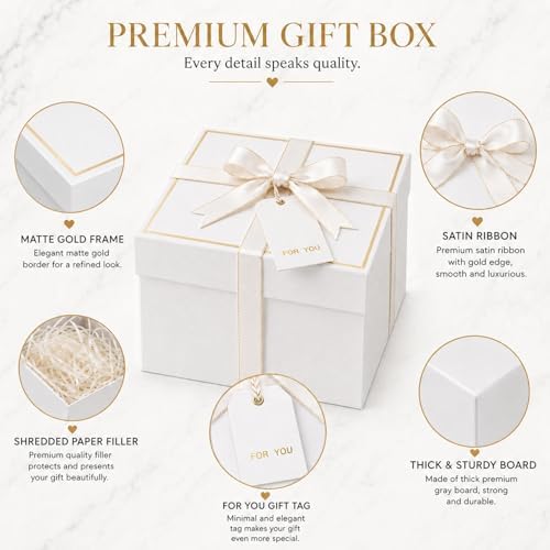 12x12x10 Inch Empty Gift Box with Lid, Large Wedding Gift Box for Presents