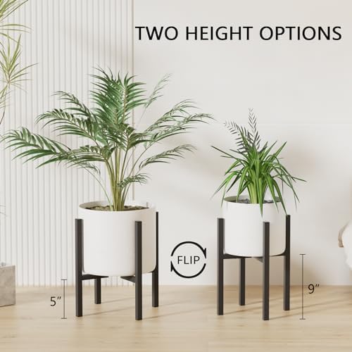 Linpla 2-Pack Adjustable Metal Plant Stands Indoor and Outdoor