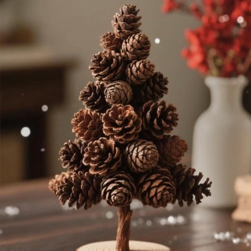 Christmas Pine Cone Decorations, 40 Pcs Natural Pine Cones for Crafts