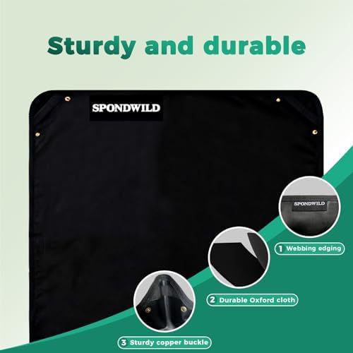 27"x27" Plant Transplanting Mat - Thickened Waterproof Potting Mat, Succulent Gardening Mat, Portable Repotting Mat for Mess Control, Indoor Outdoor Use (PVC-Black)