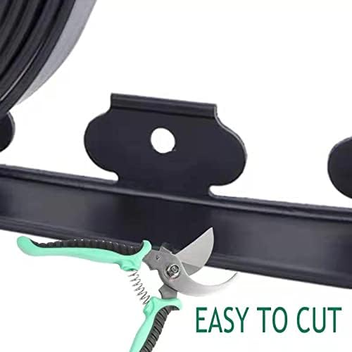 Garden Edging，40ft Landscape Edging with 40 Spikes for Lawn 2 Inch Tall(Black, 40FT)