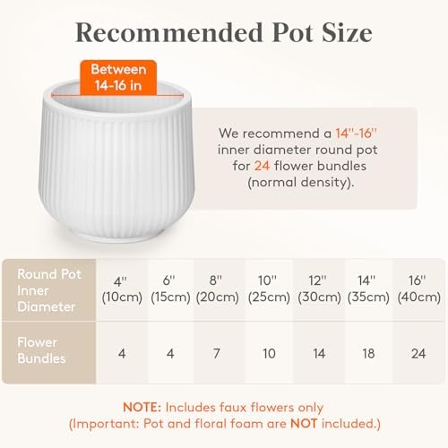 Lifewit Artificial Flowers for Outdoor, Faux Flowers for Garden Decor