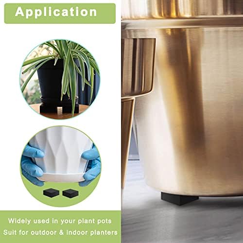vensovo Planter, 1 Inch Plant Pot Feet for Outdoor Planters - 32 Pack, Rubber Pot Risers Elevate up 1/2 inch, Plant Stand for Medium and Small Pots