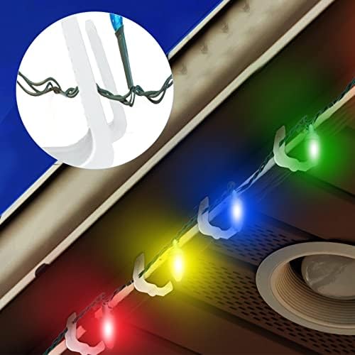 100 Pcs Christmas Light Clips Outdoor 3/4'' - 7/8" for Roof Gutters
