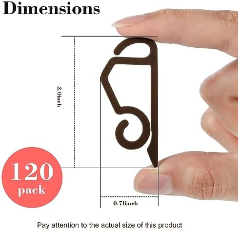 Marsui 120 Pieces Christmas Light Clips Outdoor Gutter Hooks,Coffee