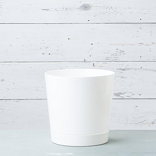 Root & Vessel Majestic Full Depth Cylinder Pot, Glossy White, 14-Inch (10142)