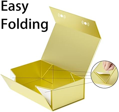 RYDDOY Gold Gift Box, 12x6x4'' Gift Boxes with Lids for Presents