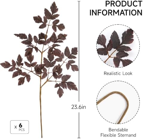 ZIFTY 6Pcs Artificial Fall Stems Eucalyptus Autumn Thanksgiving Decor