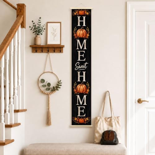 Home Sweet Home Fall Porch Door Banner Wall Decorations 8x47