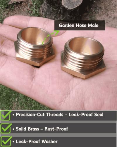 Brass Garden Hose End Plug(2 Pack)