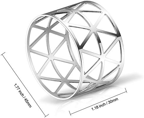 KPOSIYA Thanksgiving Napkin Rings Set of 20, Fall Napkin Holders, Silver