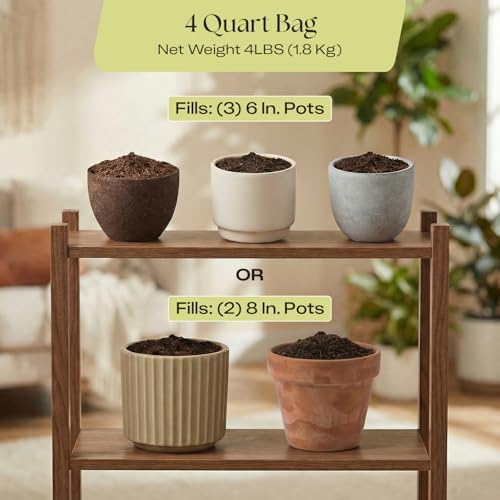 Rosy Soil Aroid Soil Mix, Chunky Biochar Potting Mix, 4 Quarts
