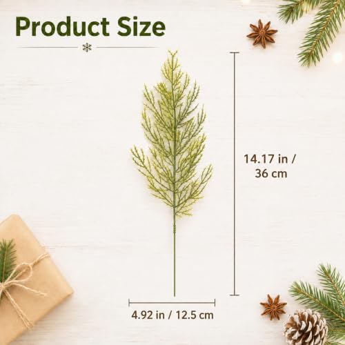 Sukh 40pcs Artificial Pine Branches - Christmas Tree Picks for Decoration