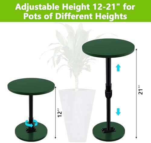 Axcoix Plant Risers for Inside Pots, 12-21" Rise Wooden Planter Inserts
