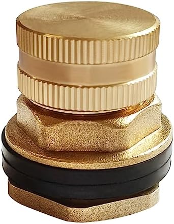 Uenede Brass Bulkhead Fitting 1/2" Female x 3/4" GHT Male with Plug, 1PCS