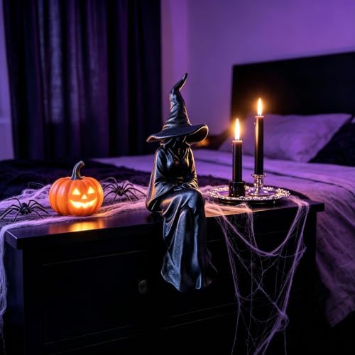 Halloween Witch Figurine for Bookshelf Display