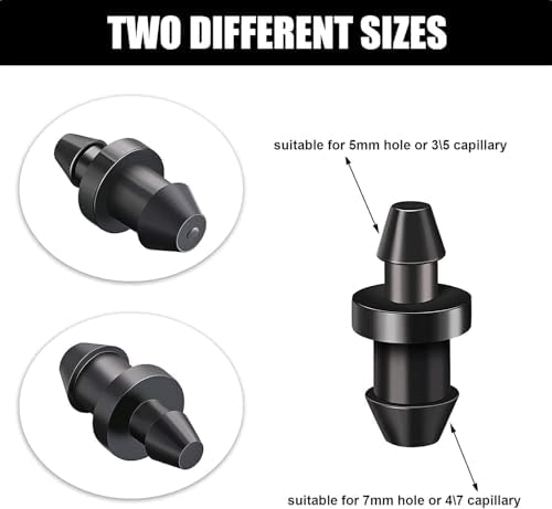 400 Pieces Drip Irrigation 1/4" Barbed Tubing End Plugs,Barbed Connectors End Cap for Drip or Sprinkler Systems