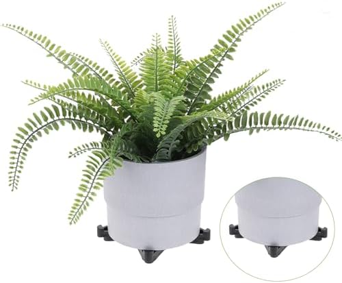 Hariendny 12 PCS Pot Feet for Outdoor Planters, Plant Pot Feet, Invisible Flower Pot Risers Toes, Plant Risers for Pots Outdoor, Prevent Stains and Water Damage(Black)