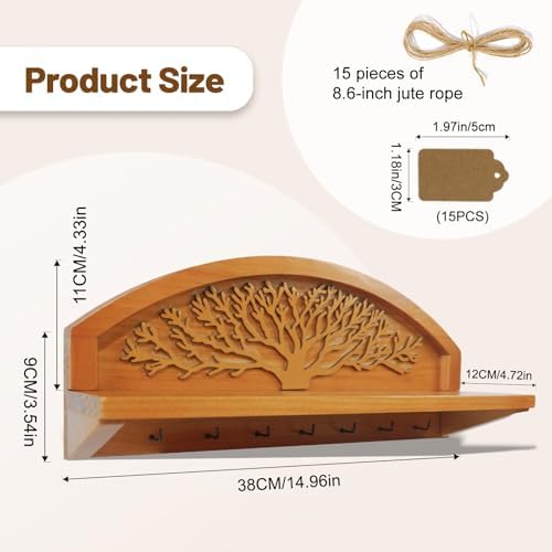 Tree Design Hanging Herb Drying Rack,Wall Holder for Bouquets & Spice Jars