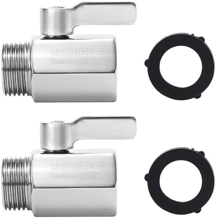 M MINGLE Garden Hose Quick Connect Fittings, Garden Hose Shut Off Valve