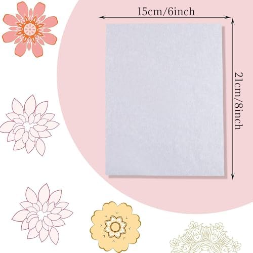 Marspark 50 Pieces Flower Press Paper A5 Blotter Sheets, 8 x 6 Inch