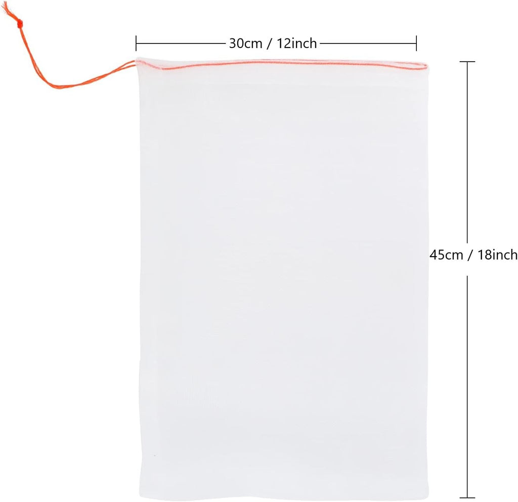 50Pcs 18"x12" Kikhope Fruit Protection Bags, Garden Netting Bags with Drawstring, Fruit Netting Bags, Fruit Tree Bags