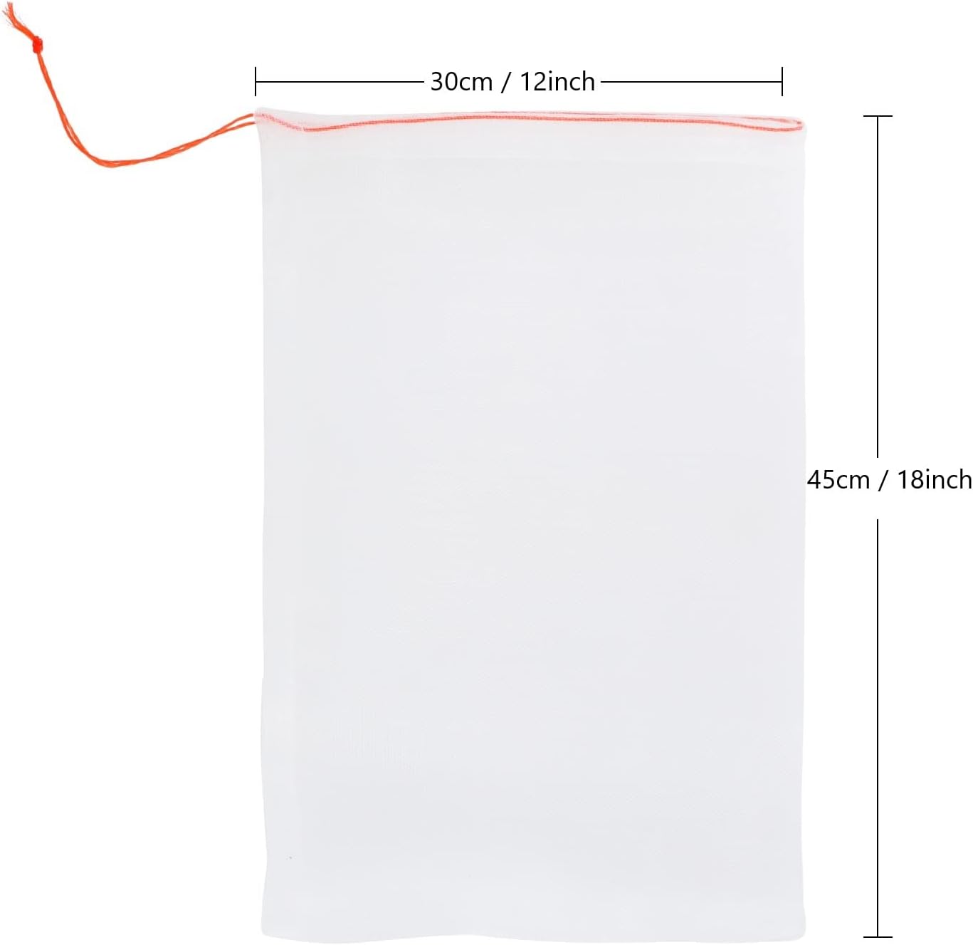 50Pcs 18"x12" Kikhope Fruit Protection Bags, Garden Netting Bags with Drawstring, Fruit Netting Bags, Fruit Tree Bags