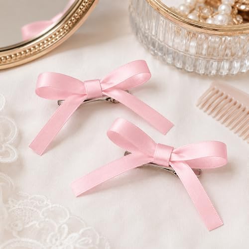 3/8 in 30 Yards Thin Pink Ribbon for Gift Wrapping Baby Shower Valentine's