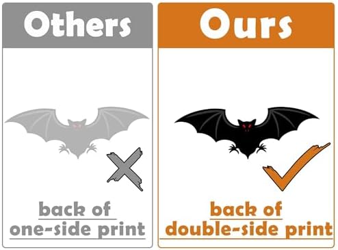 Halloween Decorations Window Clings Decor, Large Scary Silhouette Bats Spider Kids School Home Office Accessories Party Supplies Gifts, 6 Sheet 59pcs