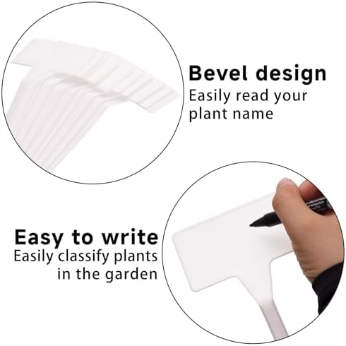 KINGLAKE GARDEN Outdoor Plastic Plant Labels 50 Pack 11.8 inch Outdoor