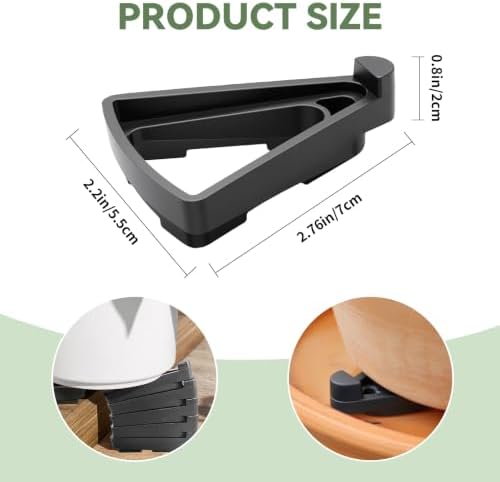 24 Pack Pot Feet for Outdoor Planters, Black