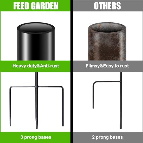 FEED GARDEN 32" Small Shepherd Hooks for Outdoor, Adjustable Decorative Garden Hooks for Solar Lanterns, Hanging Plants, Wind Chimes & Garden Decor, 1 Pack