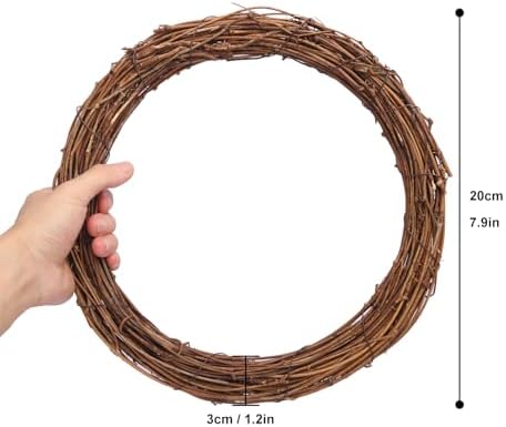 9 PCS 8 Inch Natural Grapevine Wreaths, Beautiful Vine Branch Wreath for DIY Crafts and Christmas Decorations, Ideal for Outdoor and Indoor Use
