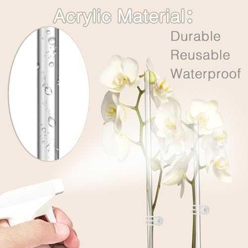 18IN Plant Stakes, Plant Sticks 20PCS Acrylic Clear Plant Support Stakes