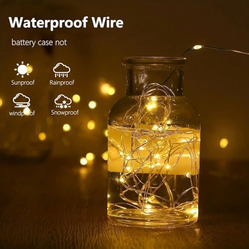 4 Pack Fairy Lights Battery Operated with Remote 16FT 50 LED String Lights