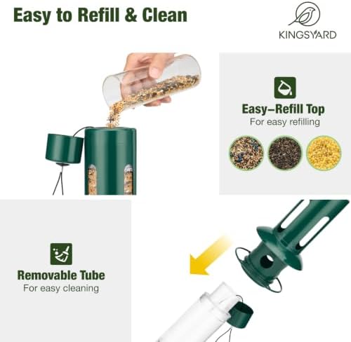 Kingsyard Squirrel Proof Hanging Bird Feeder for Outdoors
