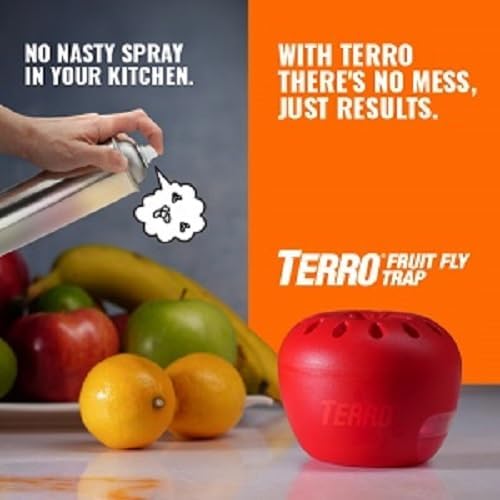 Terro Fruit Fly Traps for Indoors (12 Pack) + 540 Days of Lure Supply