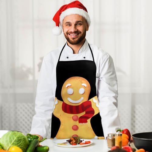 Funny Seasonal Holiday Apron, Adjustable Kitchen Cooking Apron for Women Men BBQ Baking Gardening Party Supplies