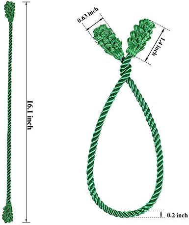 Shappy 6 Pieces Garland Ties for Banister Reusable Green
