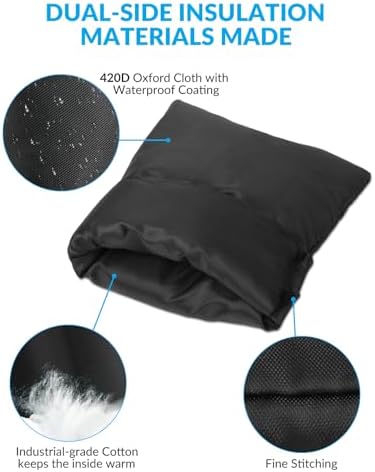 4Pack Outdoor Faucet Covers for Winter, 8.3" H x 6.7" W Outside Hose Bib Covers Protector Spigot Covers Insulated Winter Waterproof Freeze Protection Pipe Covers Socks Protector