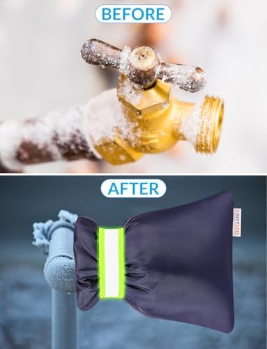 4Pack Outdoor Faucet Covers for Winter, 8.3" H x 6.7" W Outside Hose Bib Covers Protector Spigot Covers Insulated Winter Waterproof Freeze Protection Pipe Covers Socks Protector