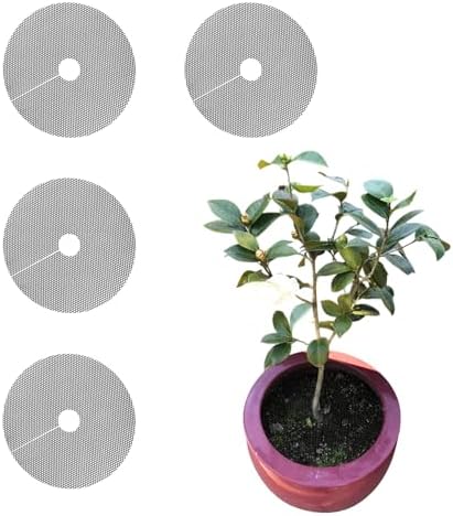 4 Pcs Plant Pot Grids – Adjustable Soil Cover for Indoor/Outdoor Plant Protection – Durable Mesh Guard to Keep Animals Away from Potted Plants