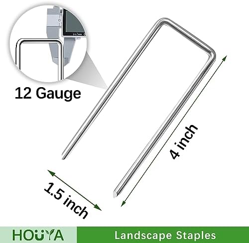 50 Pack Landscape Staples 4 Inch 12 Gauge Garden Stakes